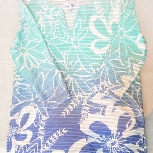 Coral Bay Tropical Gren/Blue Top